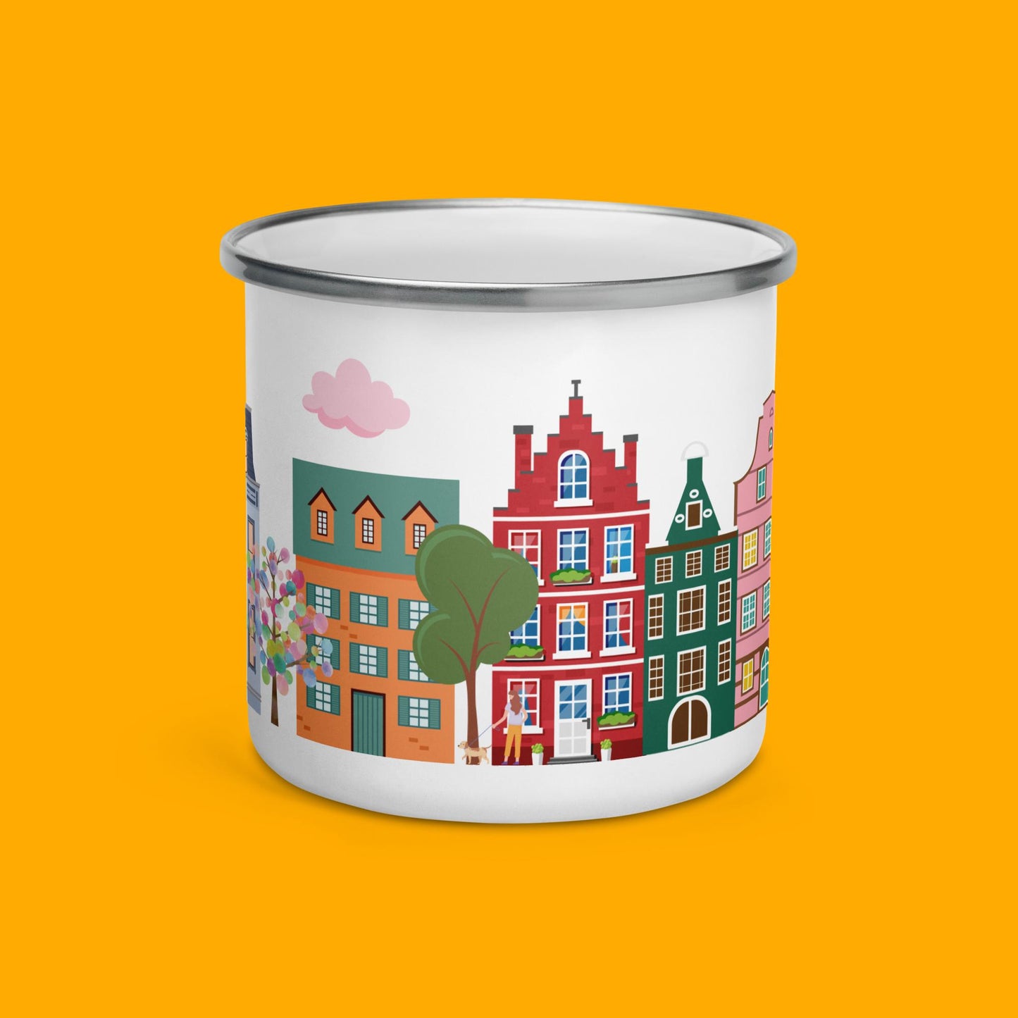 Emailletasse - Häuser
