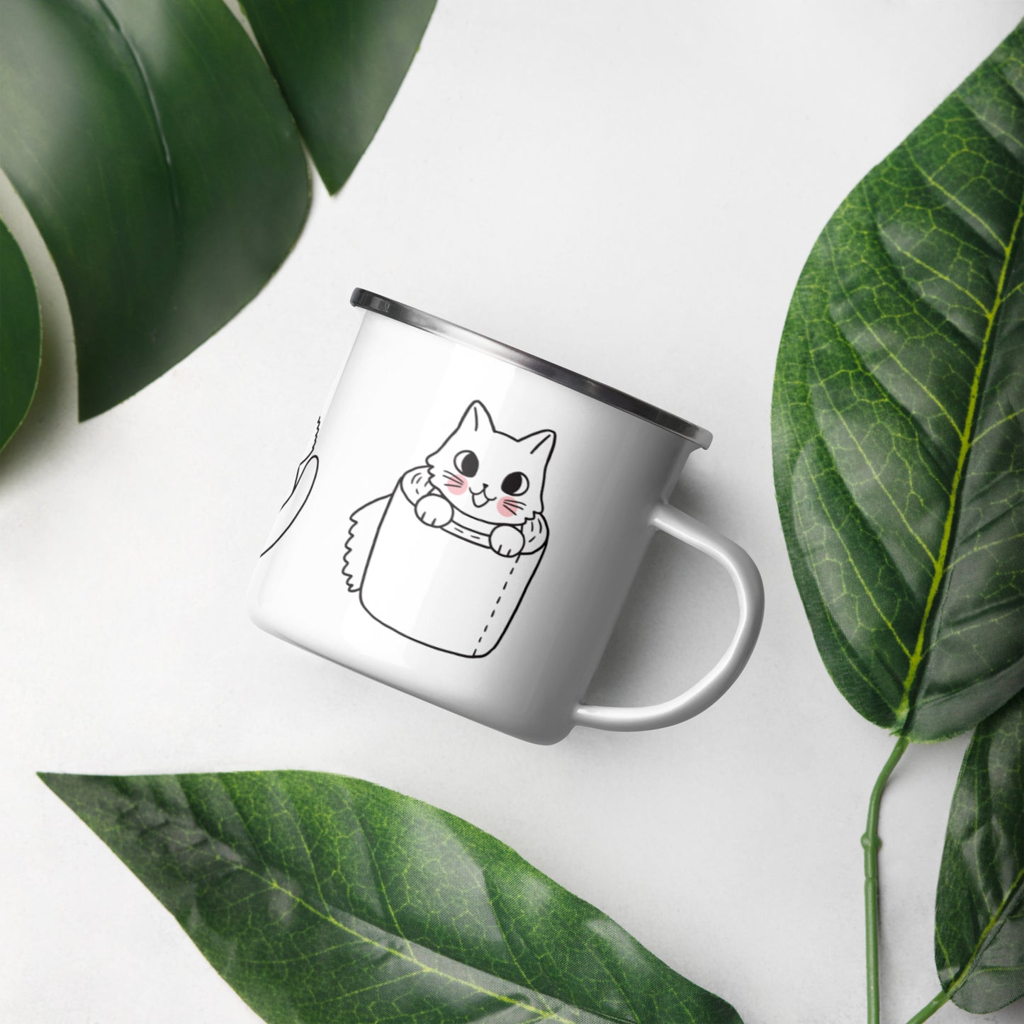 Emailletasse - Toilettenpapierkatzen :)
