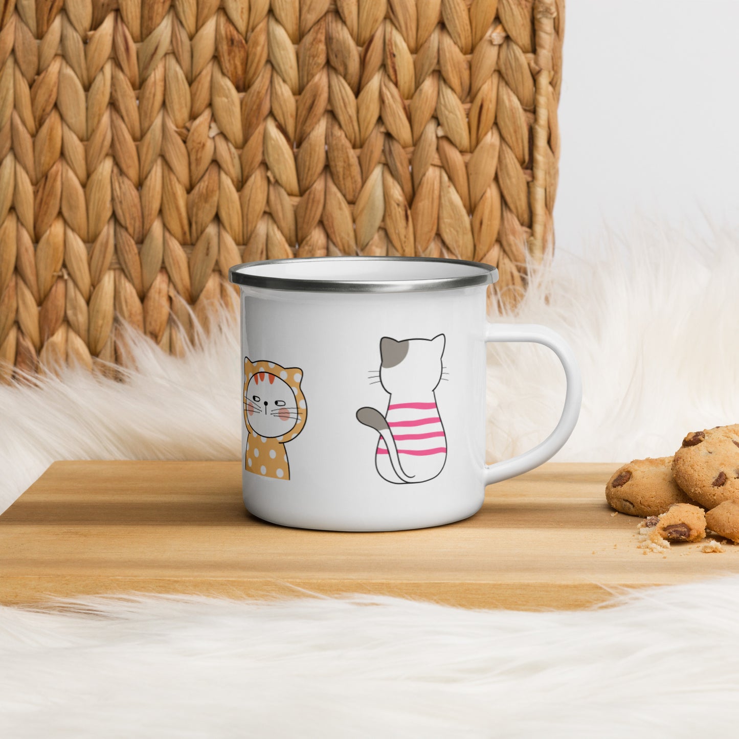 Emailletasse - genervte Katzen 2