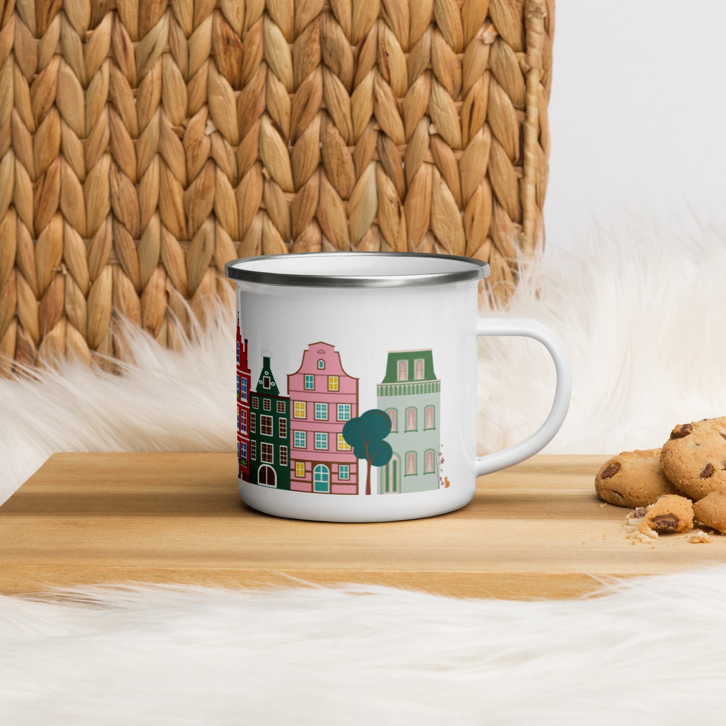 Emailletasse - Häuser