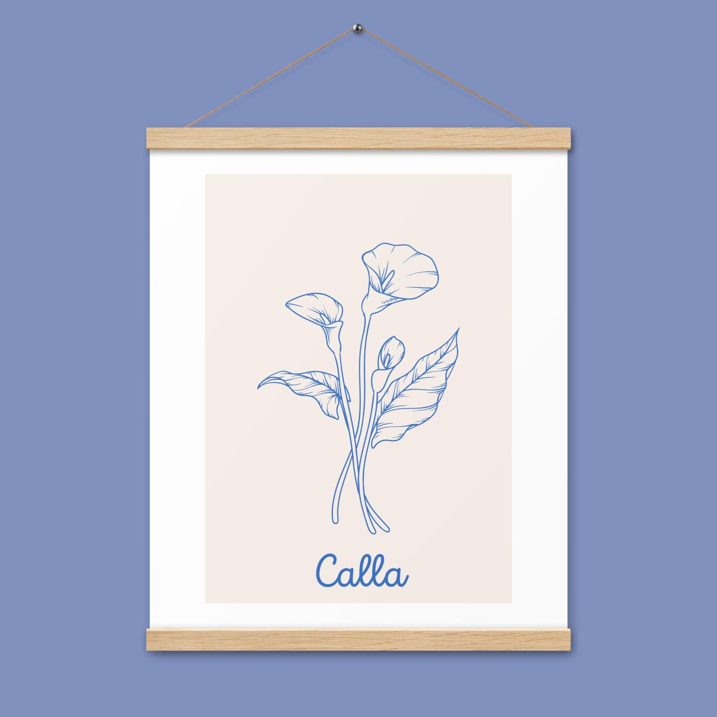 Poster - Calla - mit Holzaufhänger