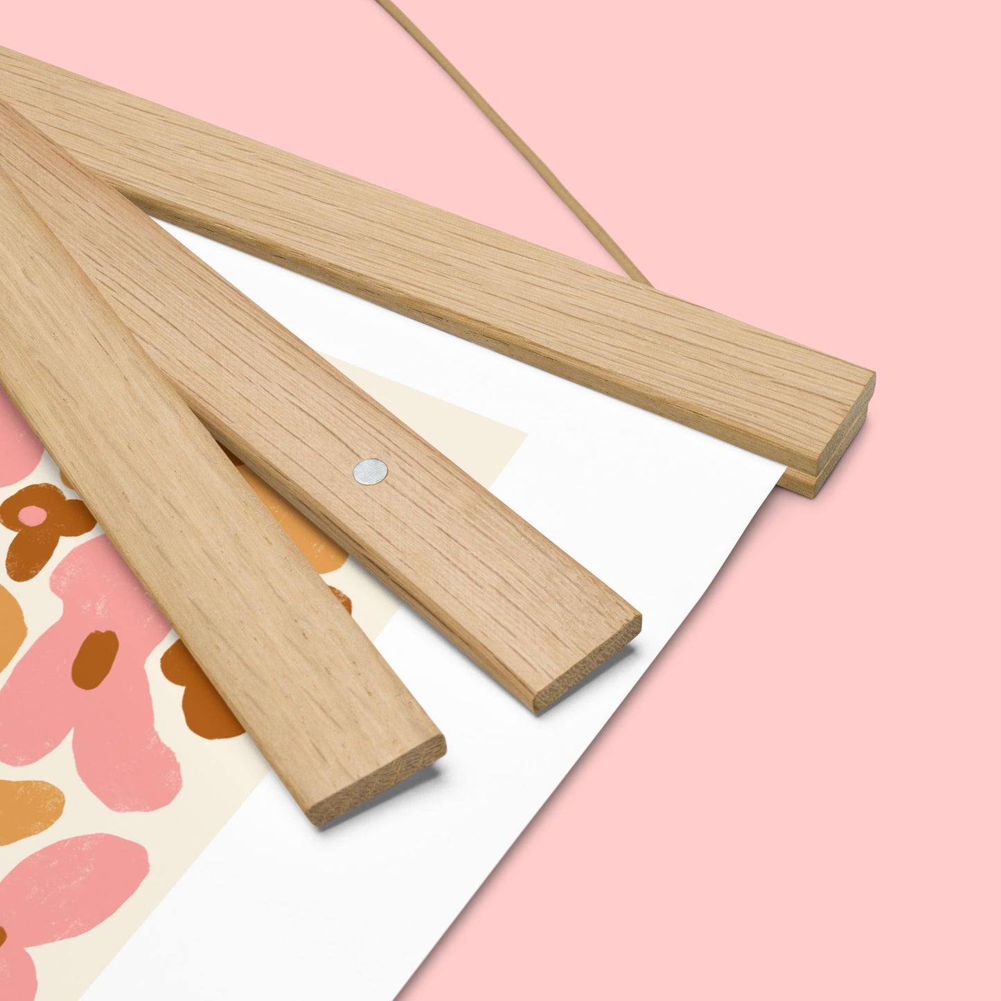 Poster - time to bloom -mit Holzaufhängung