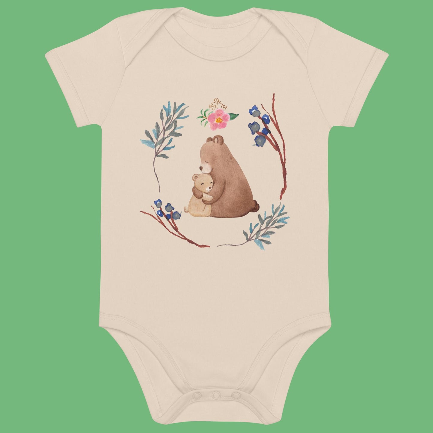 Bio Babystrampler - Liebe - floral