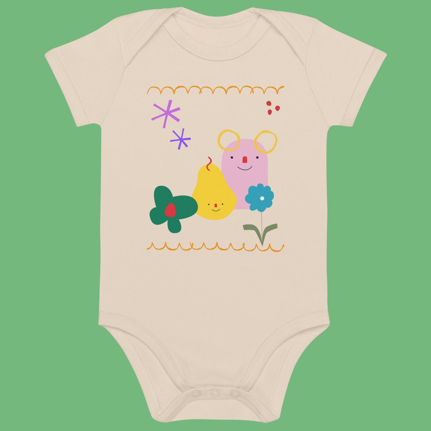 Bio Babystrampler - irgendwie abstrakt