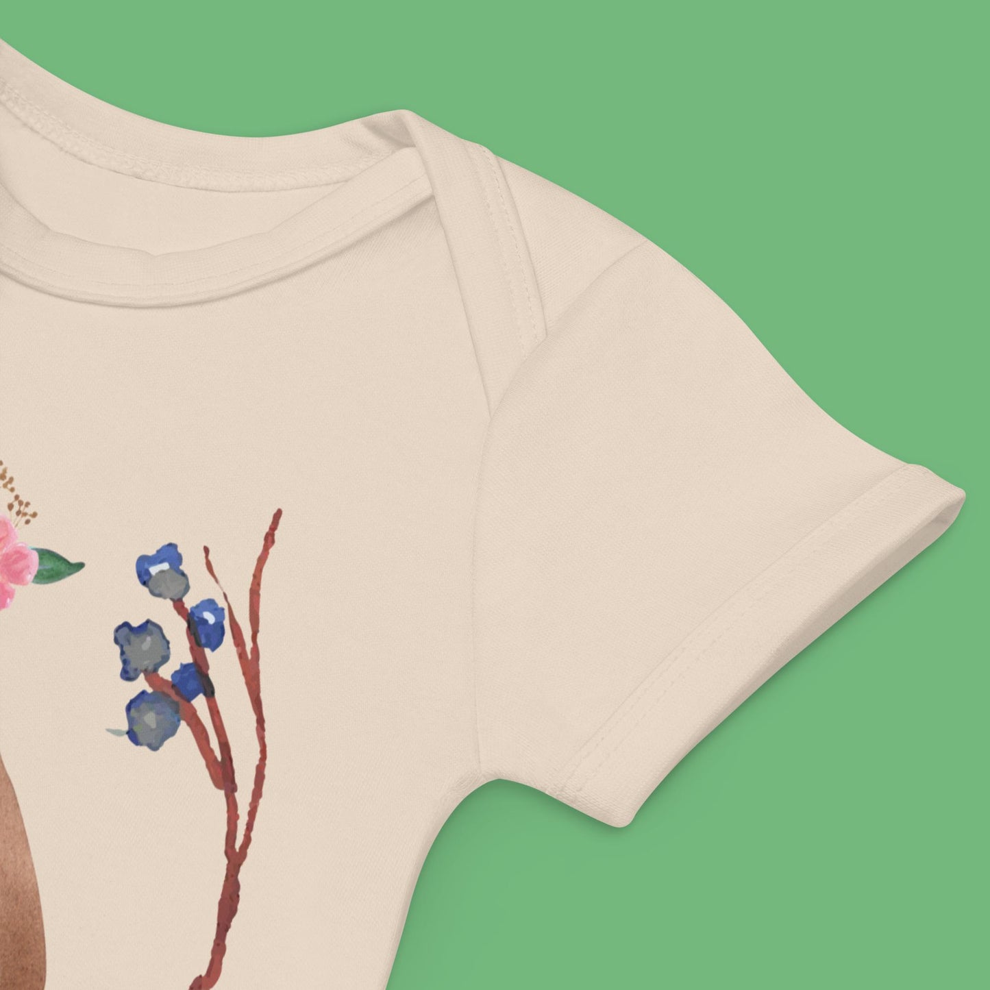 Bio Babystrampler - Liebe - floral