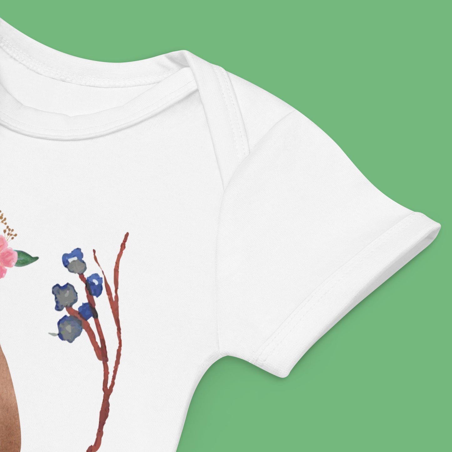 Bio Babystrampler - Liebe - floral