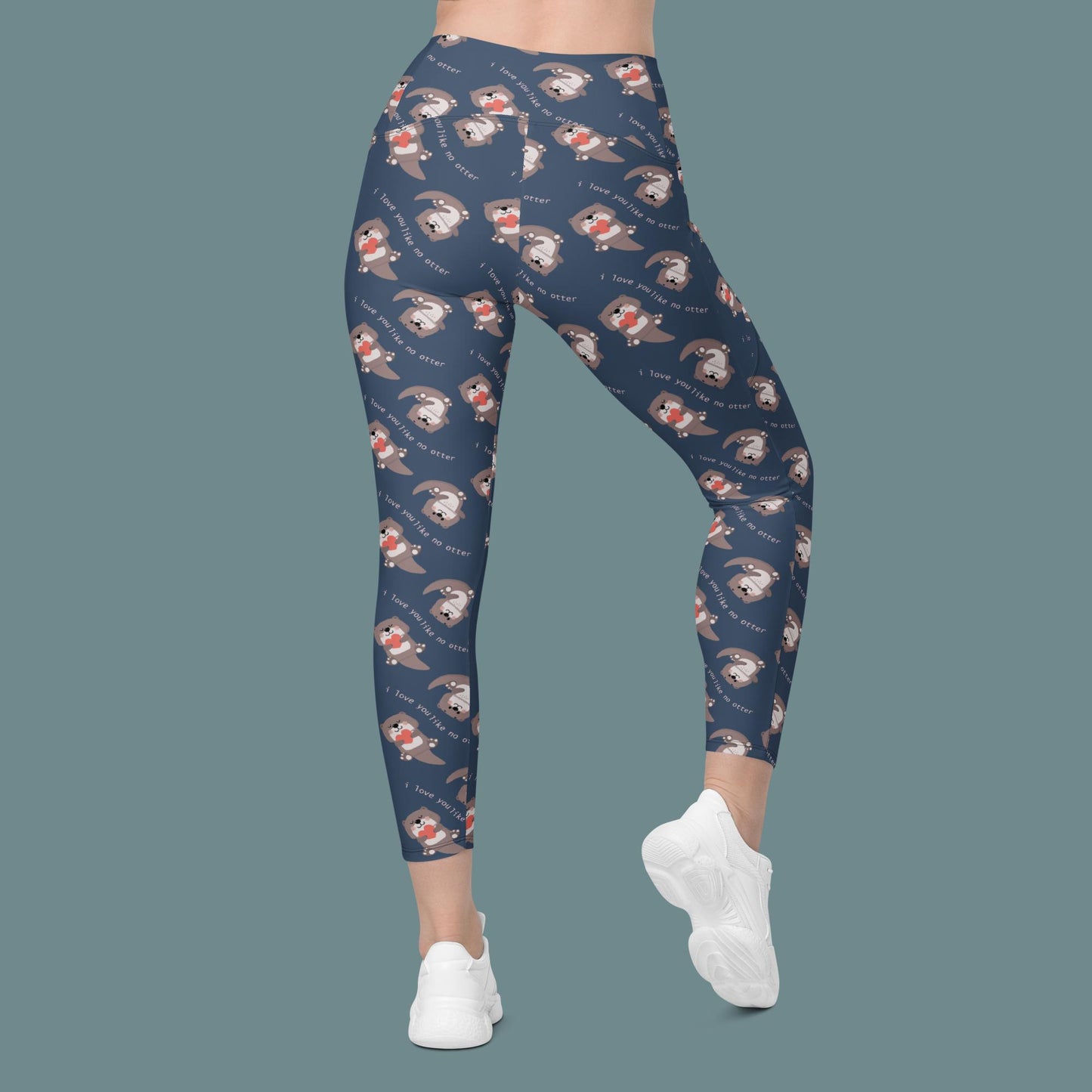 V-Bund-Leggings mit Taschen - Otter