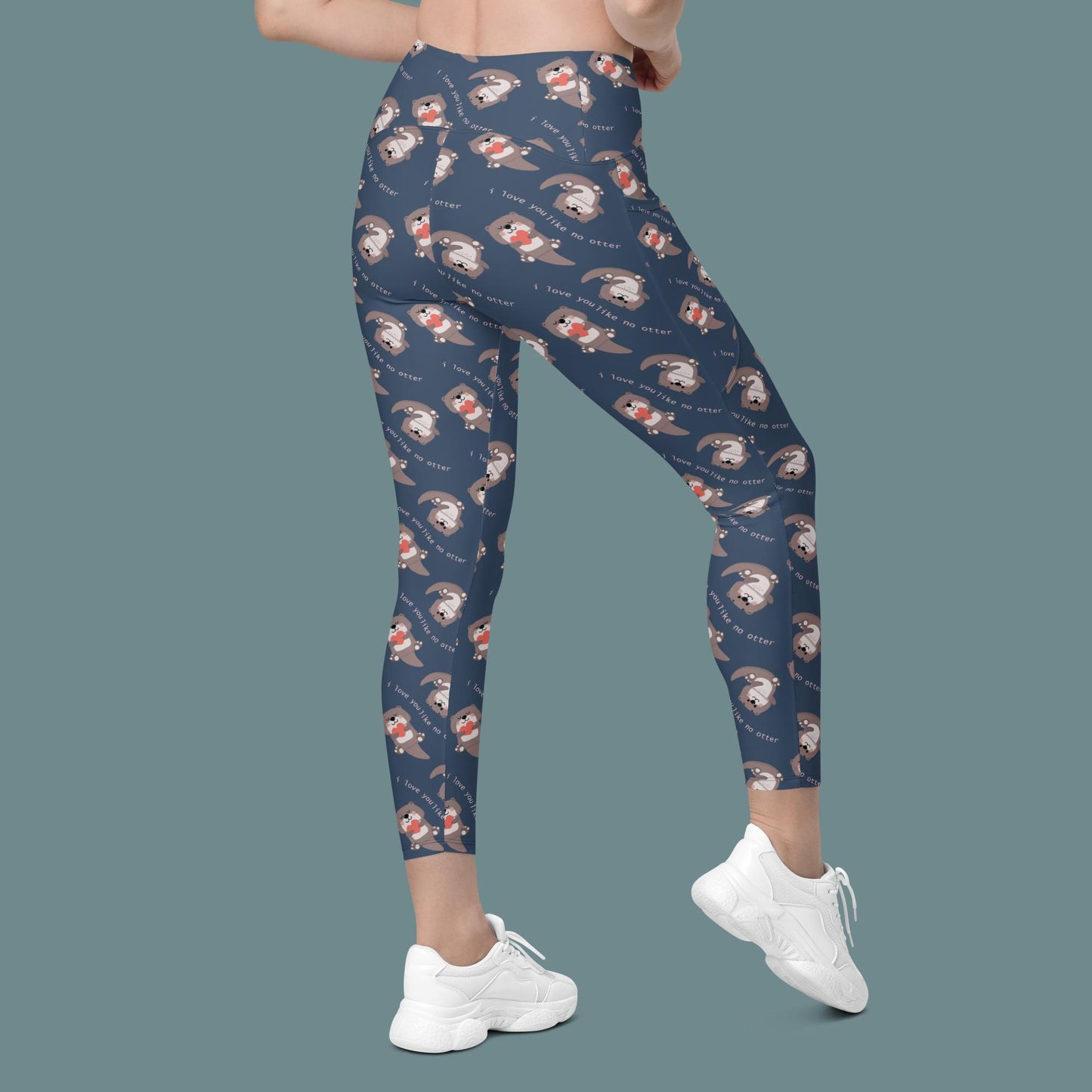 V-Bund-Leggings mit Taschen - Otter
