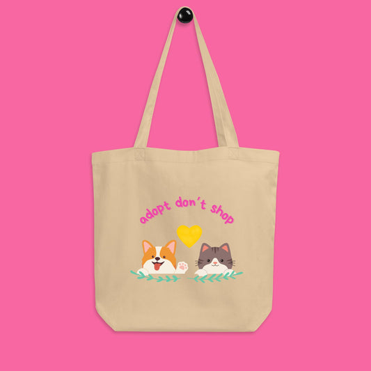 Bio-Stoffbeutel - adopt dont shop - Tierschutz