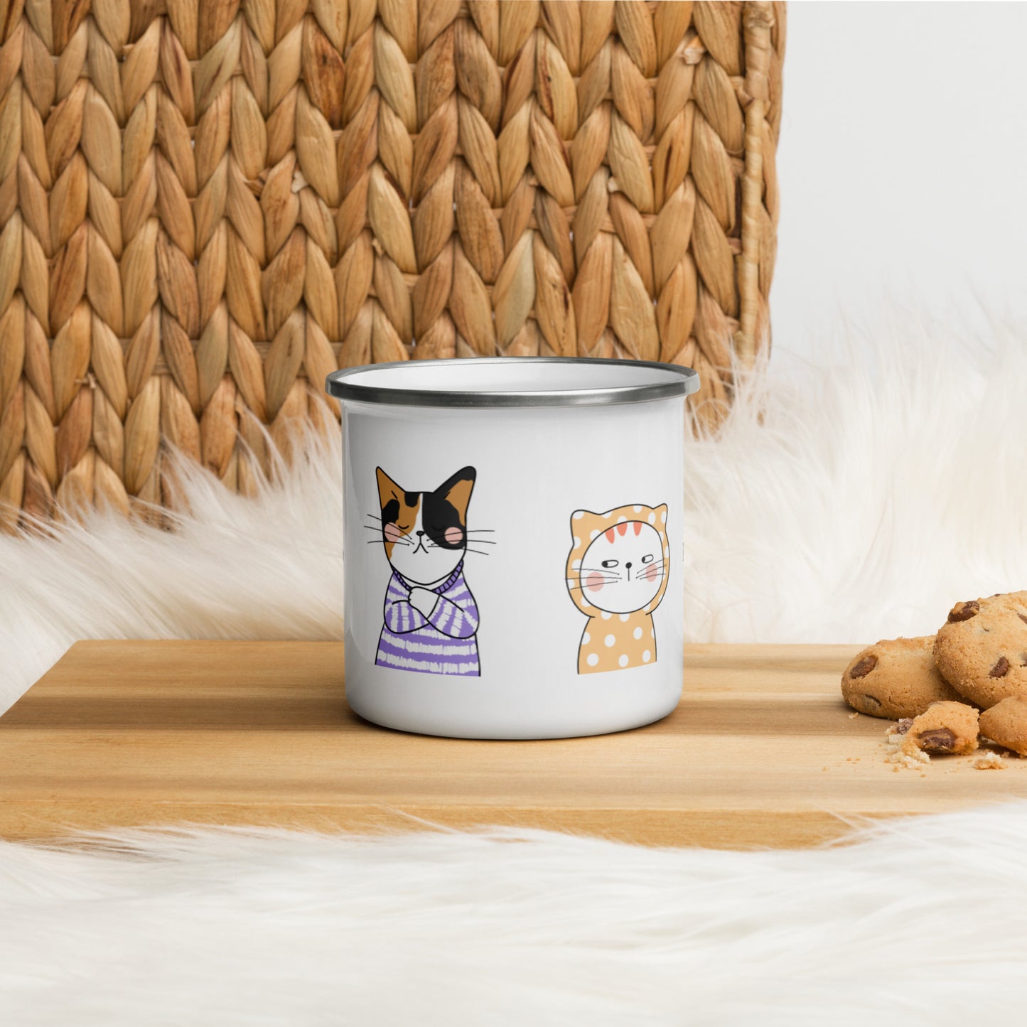 Emailletasse - genervte Katzen 2