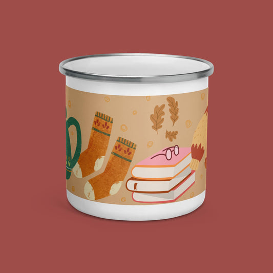 Emailletasse - Herbst