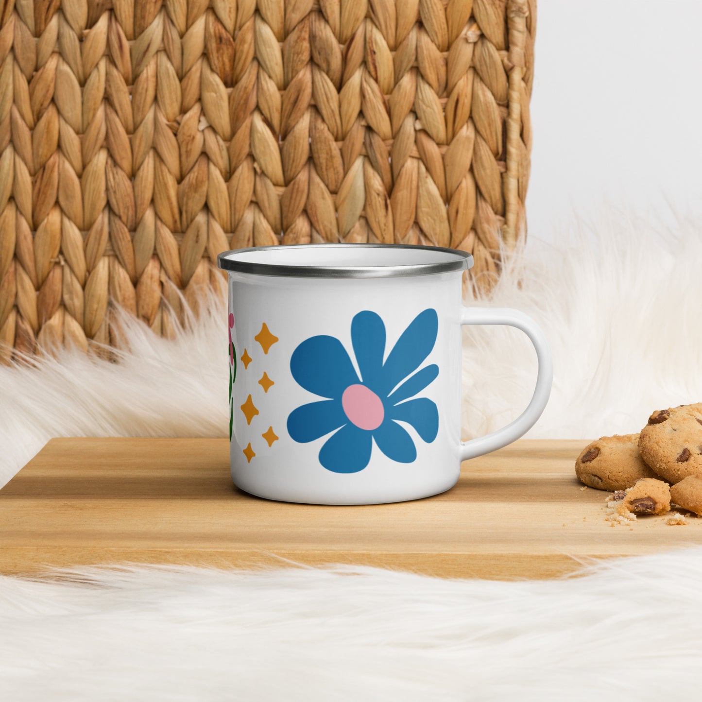 Emailletasse - Floral