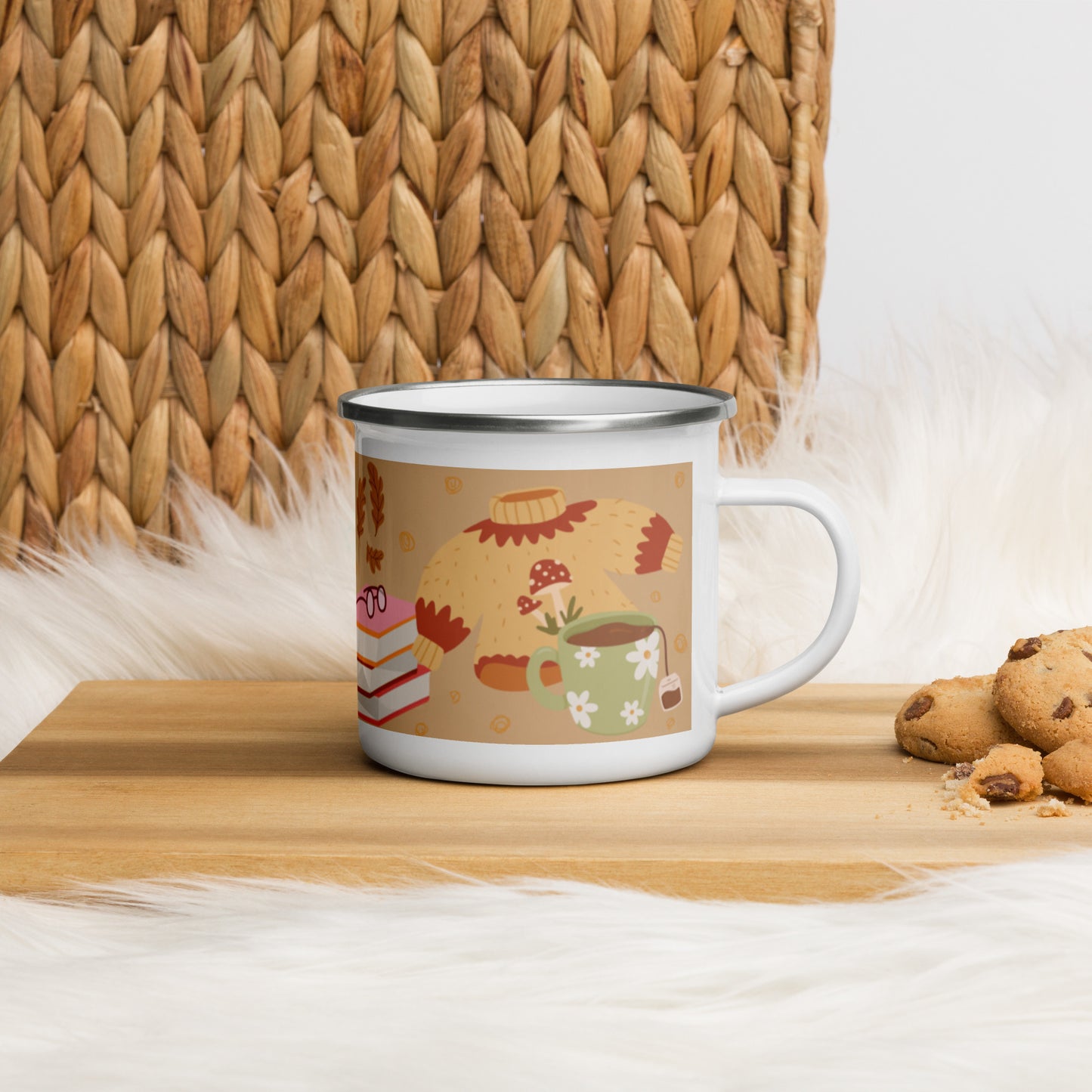 Emailletasse - Herbst