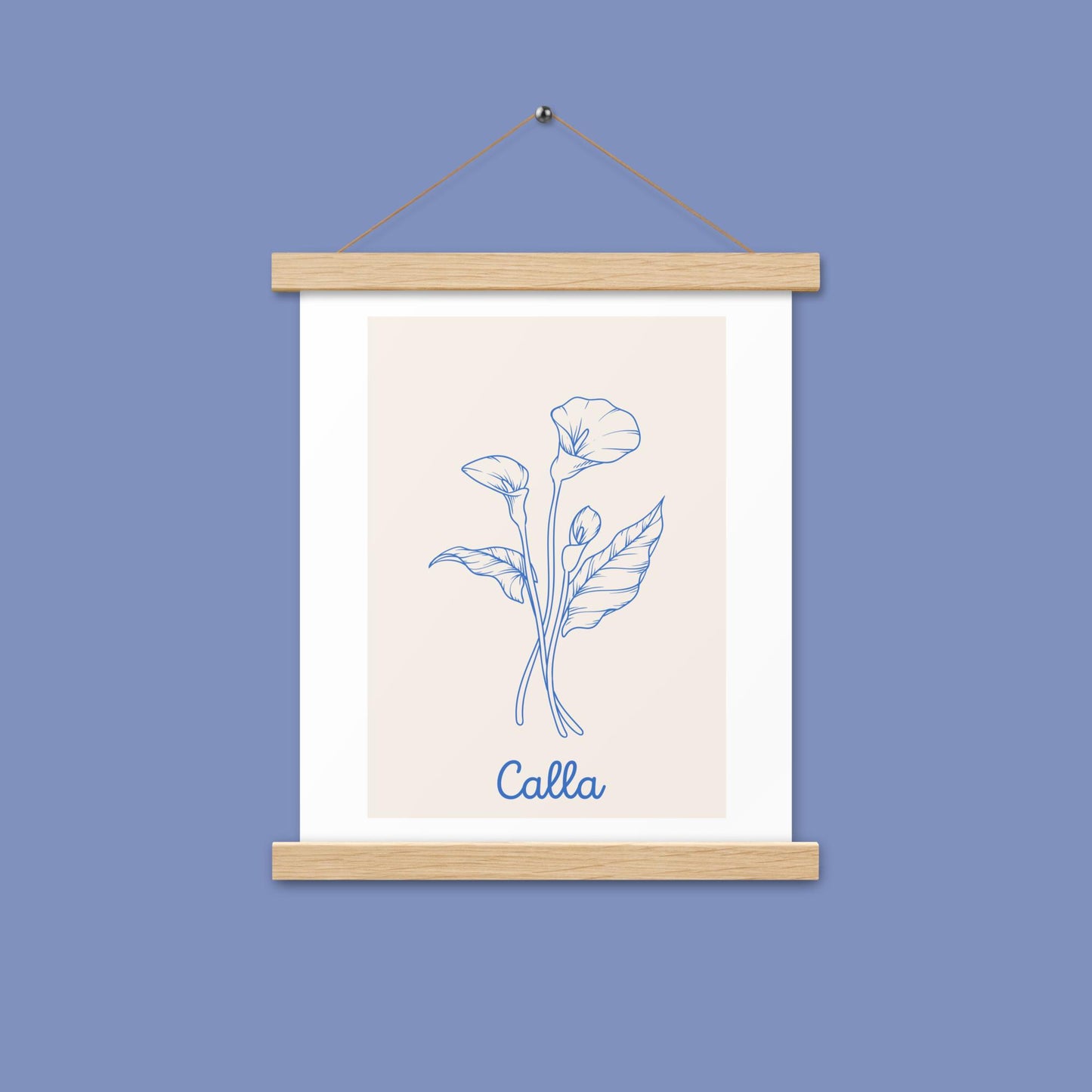 Poster - Calla - mit Holzaufhänger