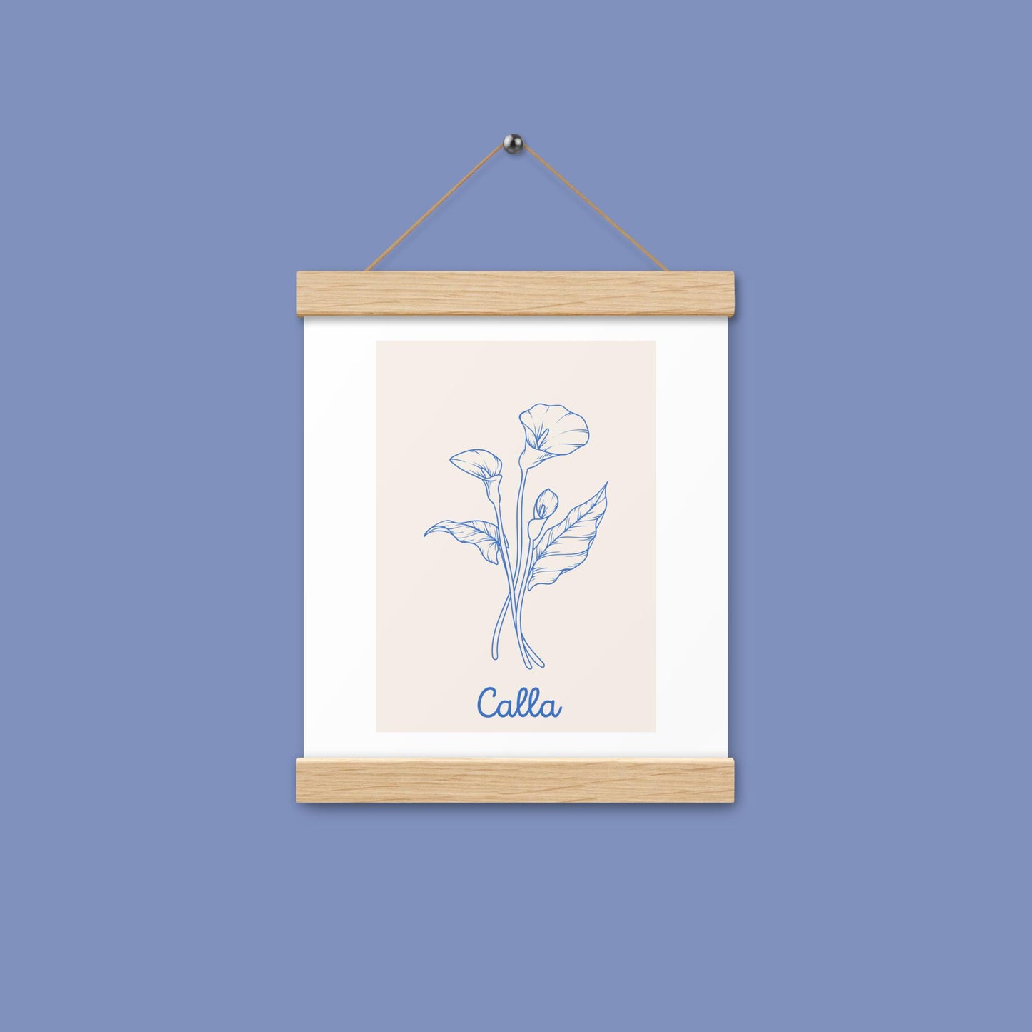 Poster - Calla - mit Holzaufhänger