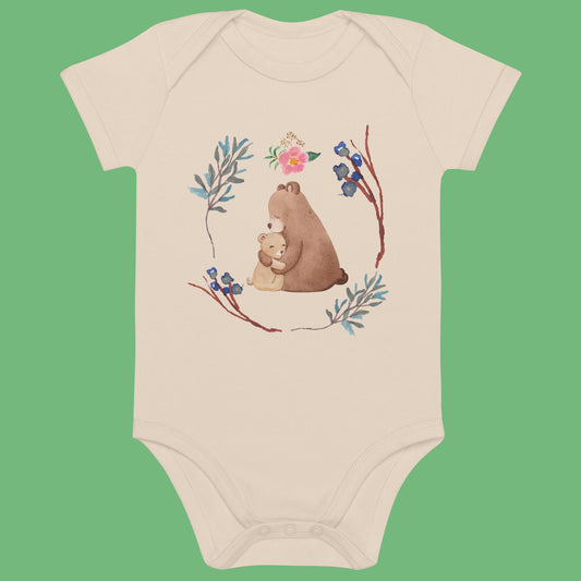 Bio Babystrampler - Liebe - floral