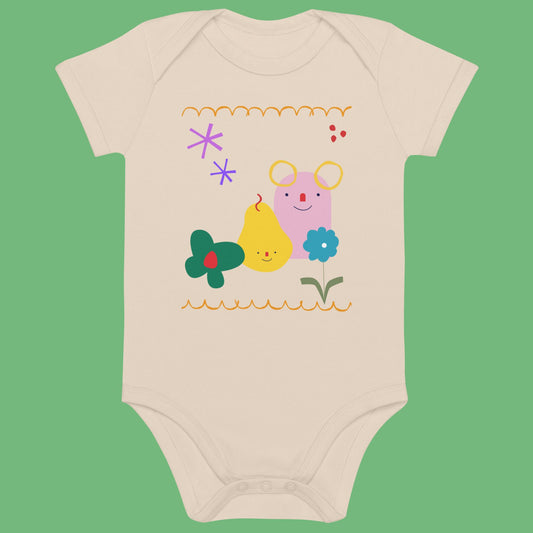 Bio Babystrampler - irgendwie abstrakt