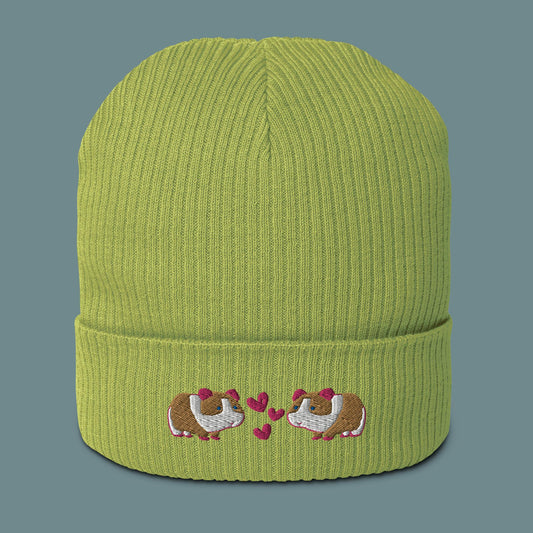 Bio Beanie - verliebte Meerschweinchen